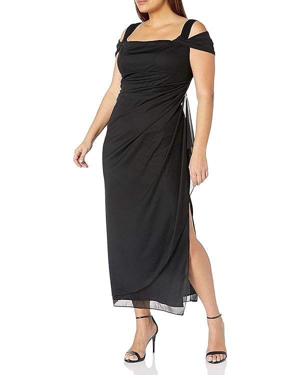 Alex Evenings Long Cold Shoulder Dress