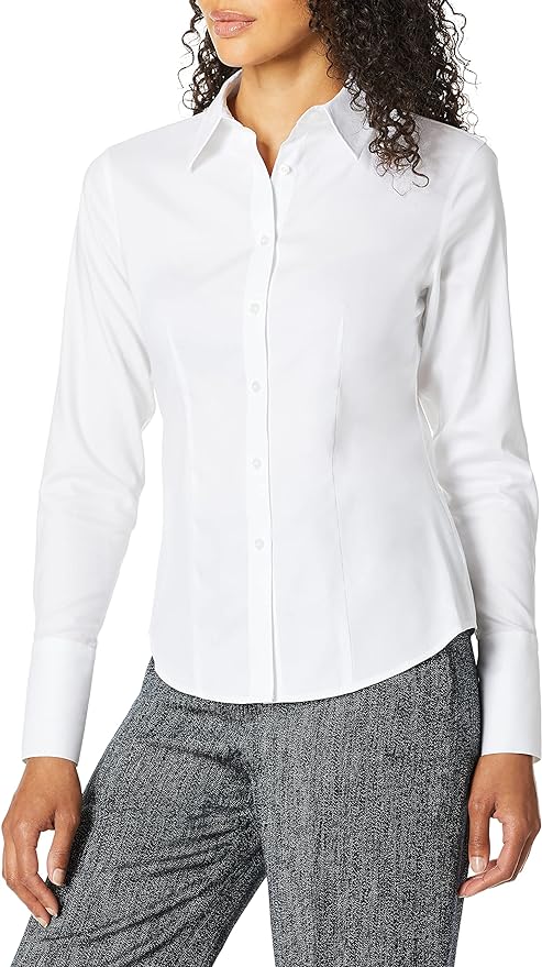 Calvin Klein Women's Long Sleeve Button Down Blouse