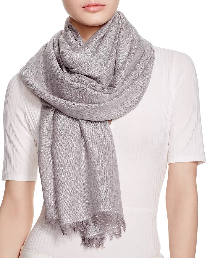aqua solid metallic scarf