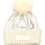 kurt geiger london foil overlay beanie