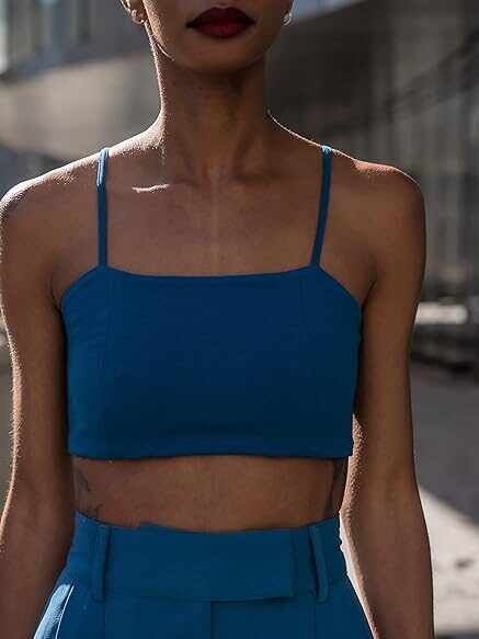 blue bralette front view