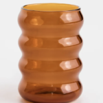 An amber coloured glass