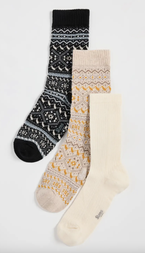 Three Christmas socks
