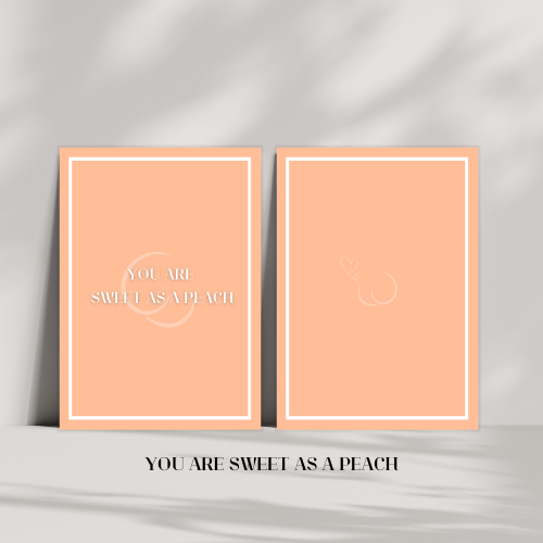 Peach Greeting Card