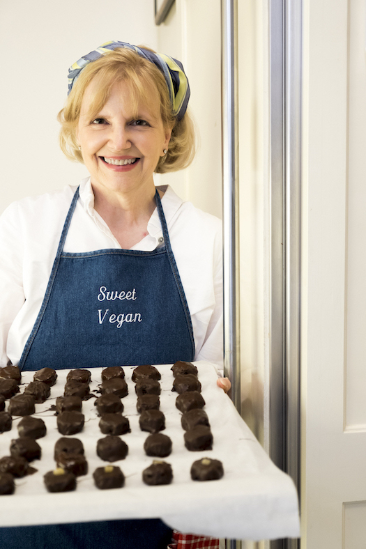 Chef Andrea Young Holding Chocolates