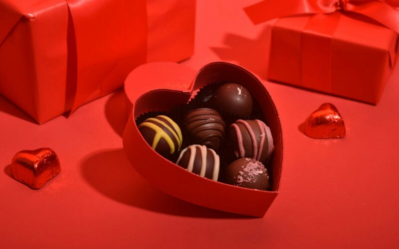 Heart shaped box of chocolates