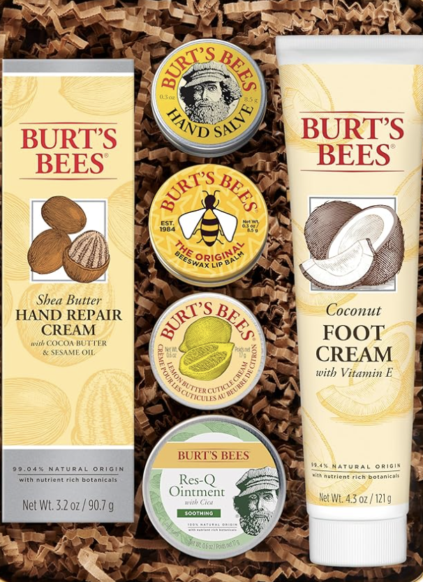 A box with Burt's Bees products in it