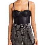 black bustier with shorts