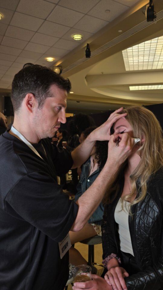 We got to chat with @beautybyfrenchman backstage at @fitnyc #futureoffashion show where he lead the @diorbeauty team in making the models look amazing.

What do you think of the look?

XOXO,
#yourfashionbestie 
.
.
.
.
#beauty #fitschool #xoxofashionmag #diorbeauty #futureoffashion2025